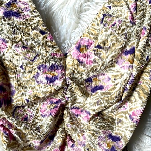 Floral Maxi dress - draped effect - Picture 2 of 4